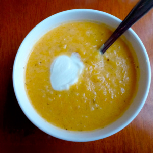 Butternut squash soup recipe.